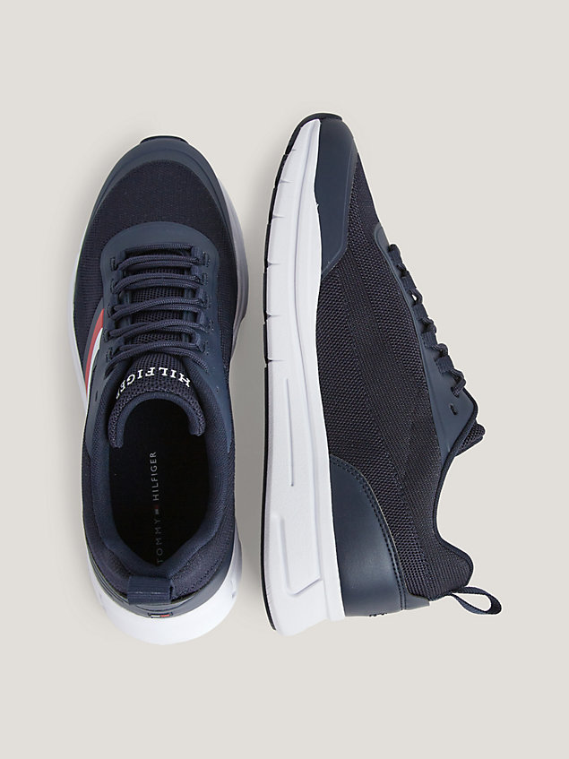 blue th modern knit running trainers for men tommy hilfiger