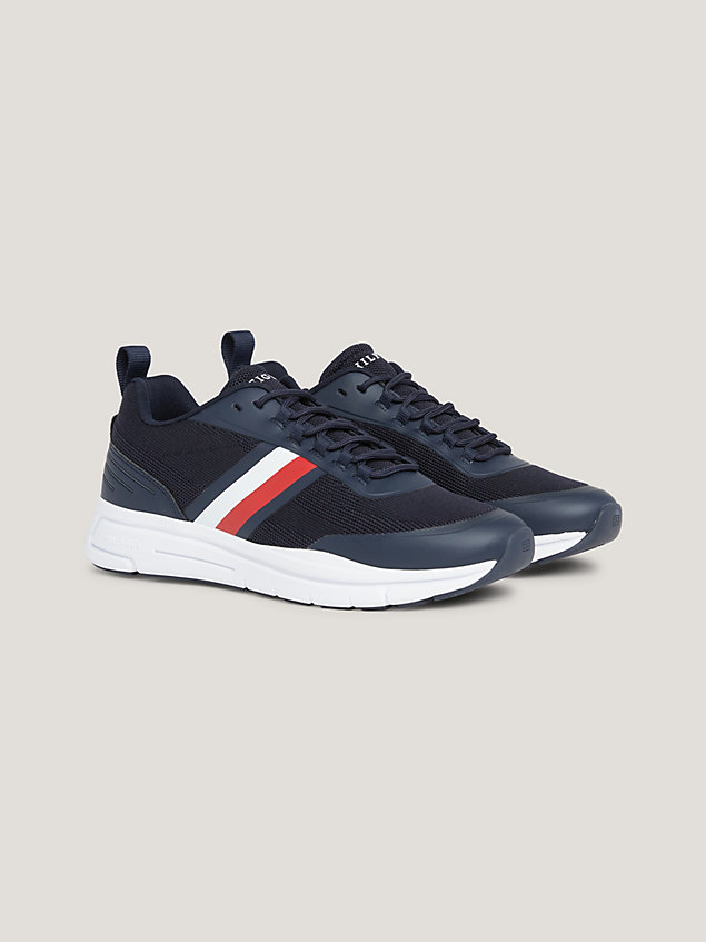 blue th modern knit running trainers for men tommy hilfiger