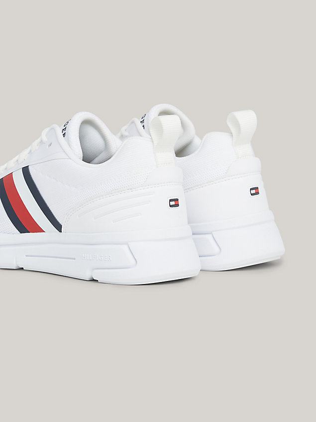 white th modern knit running trainers for men tommy hilfiger
