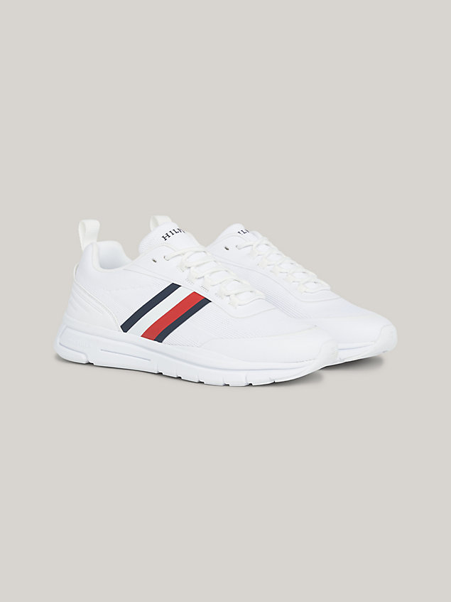 white th modern knit running trainers for men tommy hilfiger