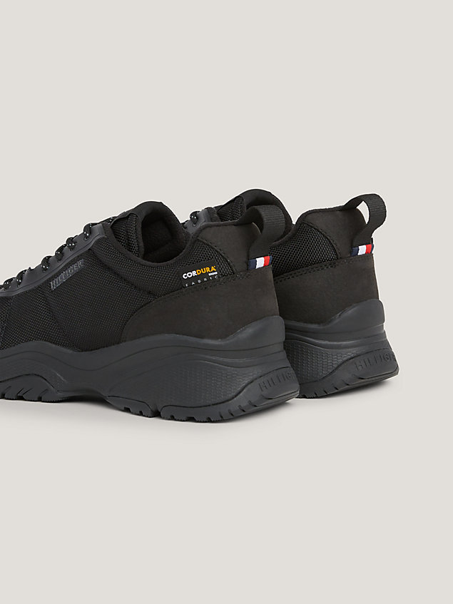 black cordura® running trainers for men tommy hilfiger