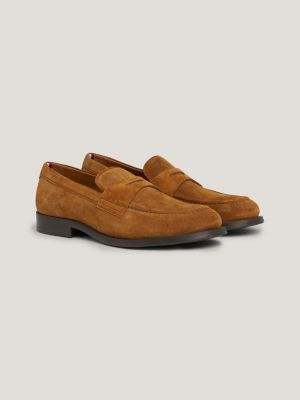 Mens suede sale slip on loafers