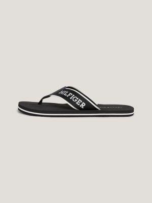 Tommy Hilfiger Steel Grey Mens Designer Flip Flop Sandals