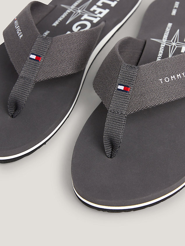 grey slipper met logo op de zool voor heren - tommy hilfiger