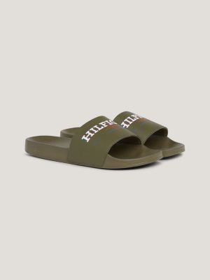 Grey tommy hilfiger slides online