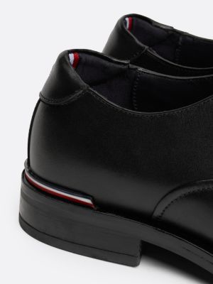 Leather Signature Tape Derby Shoes Black Tommy Hilfiger