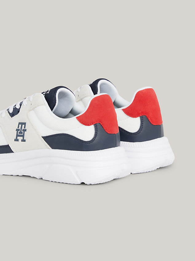 white th modern colour-blocked runner trainers for men tommy hilfiger