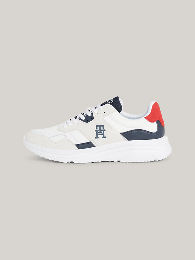white th modern colour-blocked runner trainers for men tommy hilfiger