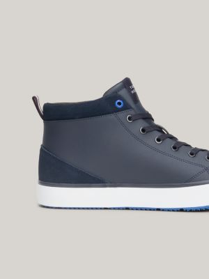 Men's street leather hot sale mid top sneaker