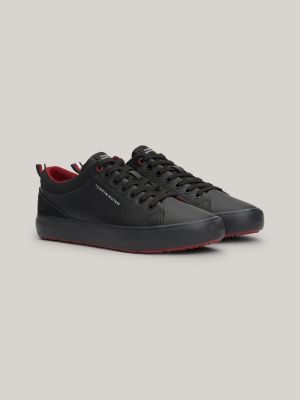 Tommy hilfiger shop leather trainers