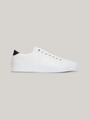 Tommy jeans embossed deals leather trainers