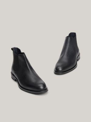 Buy Black Signature Leather Smart Ankle Boots from Next Luxembourg