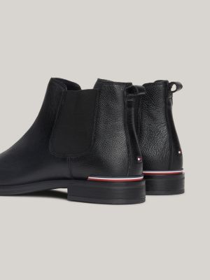 Signature Leather Chelsea Boots | Black | Tommy Hilfiger