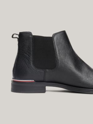 Buy Black Signature Leather Smart Ankle Boots from Next Luxembourg