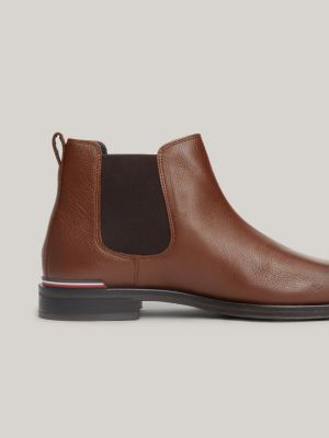 Signature Leather Chelsea Boots | Brown | Tommy Hilfiger