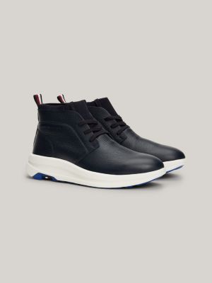 Leather Chunky Hybrid Boots | Blue | Tommy Hilfiger