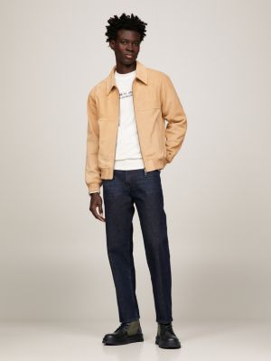 black strukturierter schnürstiefel aus leder für herren - tommy hilfiger