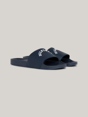 Blue tommy shop hilfiger slides