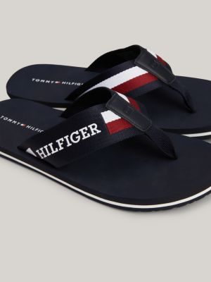 Signature Hilfiger Monotype Flip-Flops | Blue | Tommy Hilfiger