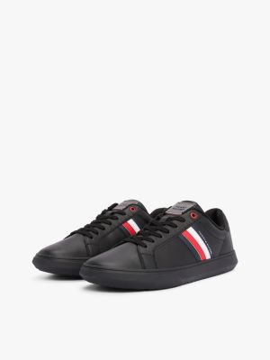 Tommy hilfiger black hot sale sneakers