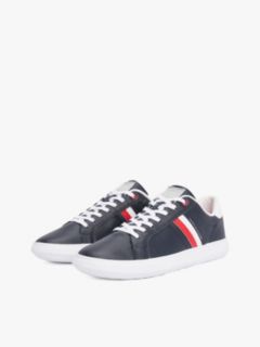 Essential Leather Cupsole Trainers — Blue 2