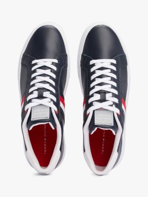 zapatillas essential con suela cupsole azul de hombres tommy hilfiger