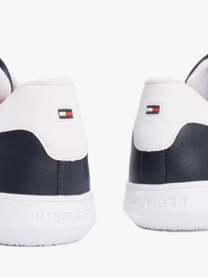 Essential Leather Cupsole Trainers | Blue | Tommy Hilfiger