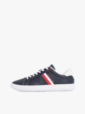 zapatillas essential con suela cupsole azul de hombres tommy hilfiger