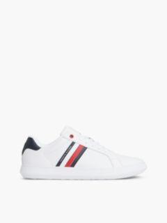 Essential Leather Cupsole Trainers — White 1