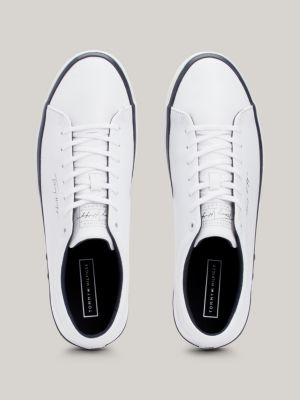 Mens white tommy hilfiger on sale trainers