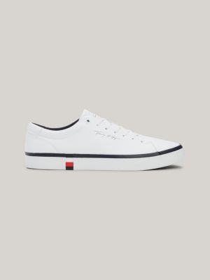 Mens white tommy hilfiger on sale trainers