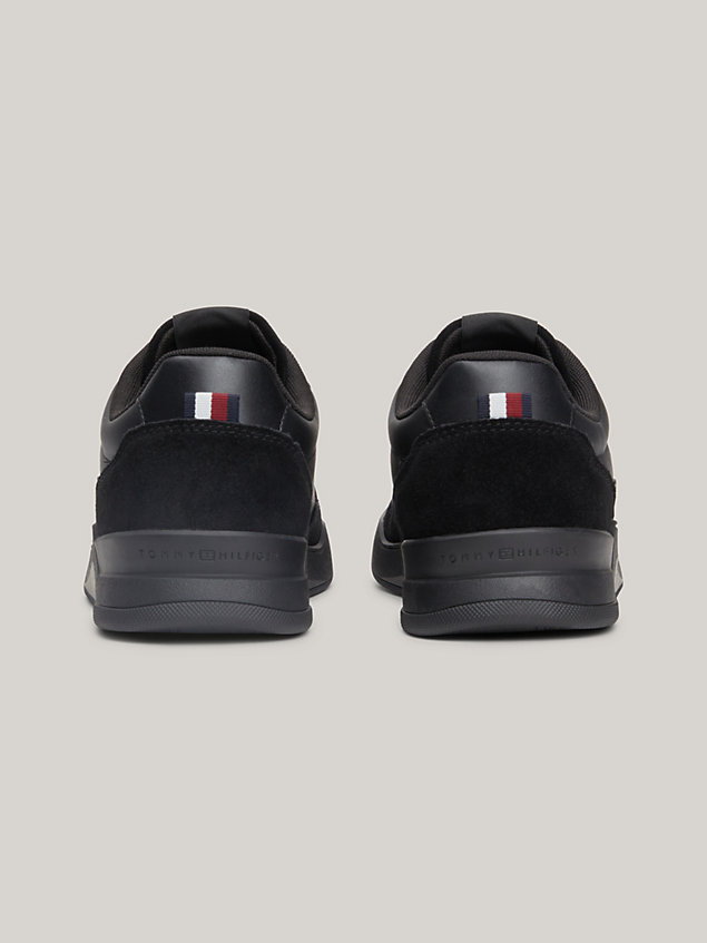 black elevated cupsole-sneaker aus leder für herren - tommy hilfiger