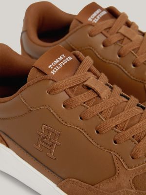 Tommy hilfiger store leather elevated trainers