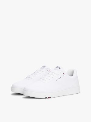 baskets emblématiques en maille white pour hommes tommy hilfiger