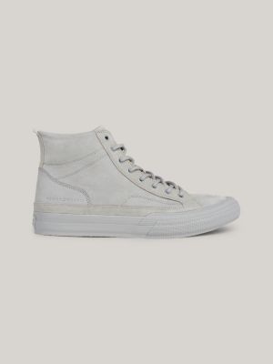 Mens white hotsell leather high tops