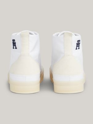 Embroidery Logo High-Top Trainers | White | Tommy Hilfiger 