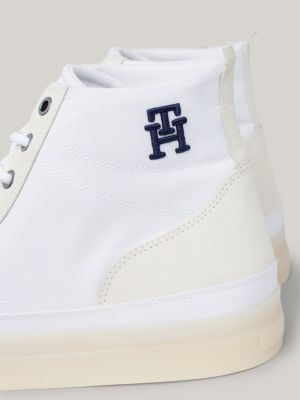 Embroidery Logo High-Top Trainers | White | Tommy Hilfiger 