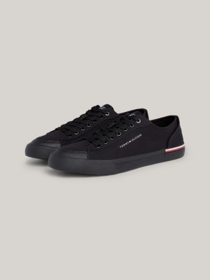 Signature Tape Canvas Trainers Black Tommy Hilfiger