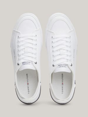 Signature Tape Canvas Trainers White Tommy Hilfiger