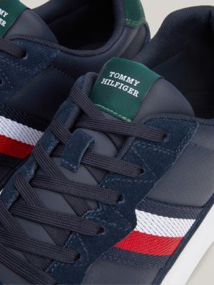 Suede Signature Tape Lightweight Cupsole Trainers | Blue | Tommy Hilfiger