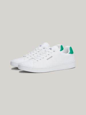 white court-sneaker mit piqué-struktur und cupsole für herren - tommy hilfiger