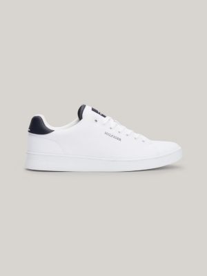 Pique Cupsole Court Trainers | White | Tommy Hilfiger