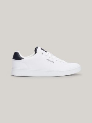 zapatillas de piqué con suela cupsole white de hombres tommy hilfiger