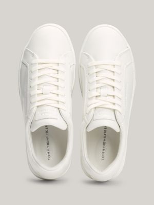 Mens white shop tommy hilfiger trainers