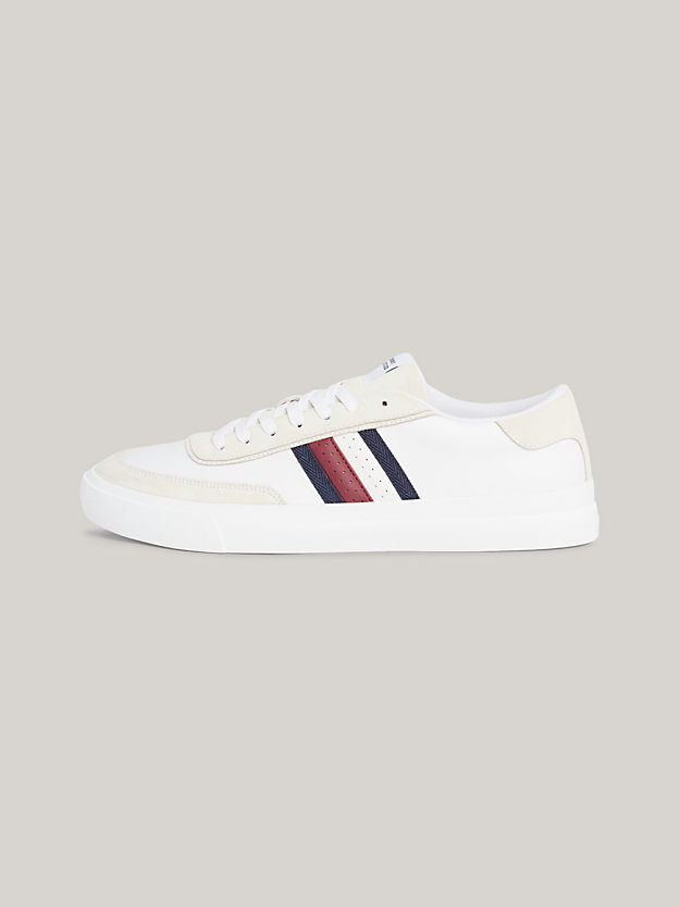 Leather Signature Tape Trainers | White | Tommy Hilfiger