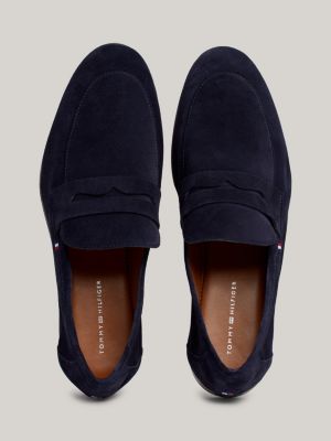 Tommy hilfiger navy blue clearance loafers