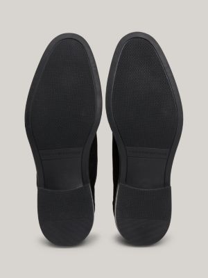Textured Suede Derby Shoes Black Tommy Hilfiger
