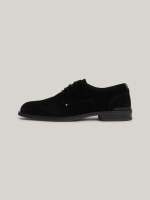 Textured Suede Derby Shoes Black Tommy Hilfiger