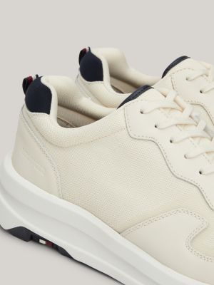 beige chunky hybrid cleat trainers for men tommy hilfiger