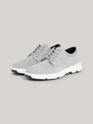 Hybrid Suede Mid-Top Trainers | Grey | Tommy Hilfiger